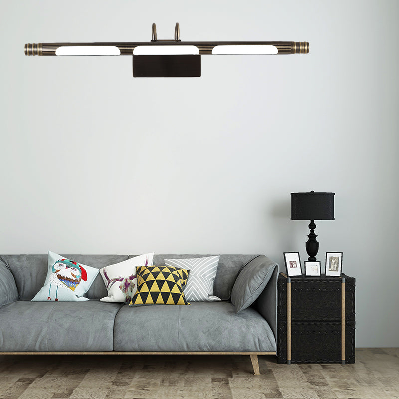 Frendorf | Bronzen Verlengde Wandlamp Klassiek Metaal LED Badkamerscone Lamp in Wit/Warm Licht, 21"/26" B