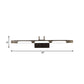 Frendorf | Bronzen Verlengde Wandlamp Klassiek Metaal LED Badkamerscone Lamp in Wit/Warm Licht, 21"/26" B