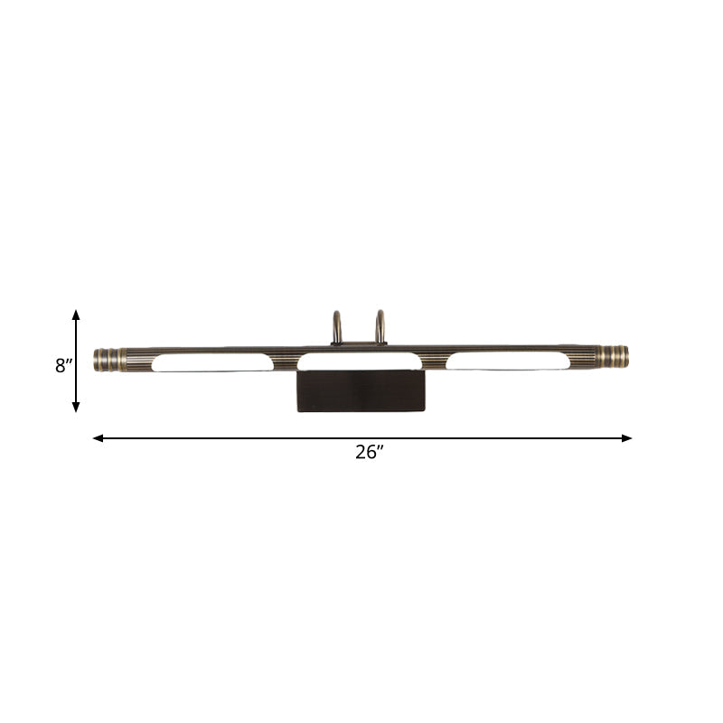 Frendorf | Bronzen Verlengde Wandlamp Klassiek Metaal LED Badkamerscone Lamp in Wit/Warm Licht, 21"/26" B
