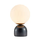 Sphere Tischbeleuchtung Nordischer Stil Frosted Glass Einzel-Glühbirne Nachttischlampe mit Kuppel-Marmor-Basis