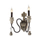 Frendorf | Resin Kandelaar Wandlamp Retro Stijl Woonkamer Wandlamp Fixture met Gebogen Arm in Zwart-Goud