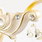 Frendorf | Gekruiste Bloemige Beige Glazen Wandlamp Retro Stijl Woonkamer Wandverlichting met Kristallen Drapering