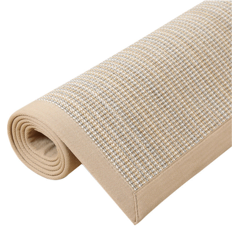 Einfacher mehrfarbiger Teppich aus Jute Lodge maschinenwaschbarer Innenraumteppich mit Rand für das Wohnzimmer