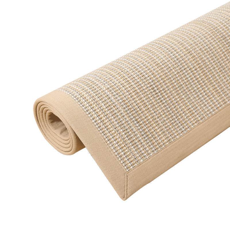 Einfacher mehrfarbiger Teppich aus Jute Lodge maschinenwaschbarer Innenraumteppich mit Rand für das Wohnzimmer