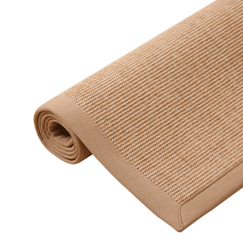 Einfacher mehrfarbiger Teppich aus Jute Lodge maschinenwaschbarer Innenraumteppich mit Rand für das Wohnzimmer