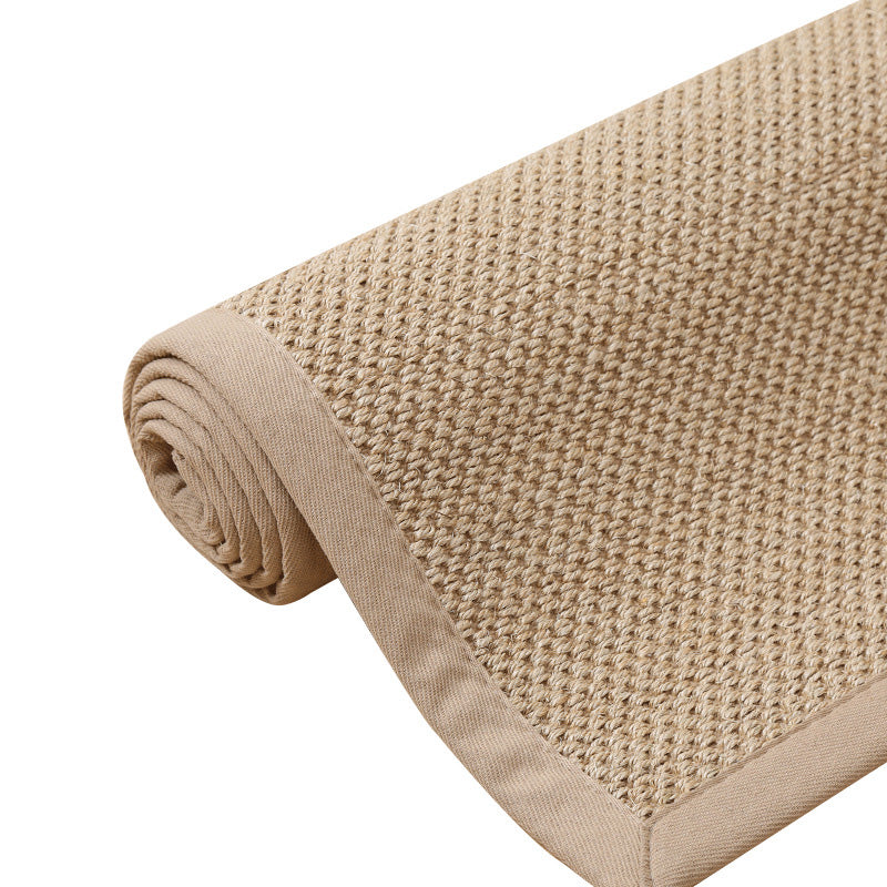 Einfacher mehrfarbiger Teppich aus Jute Lodge maschinenwaschbarer Innenraumteppich mit Rand für das Wohnzimmer