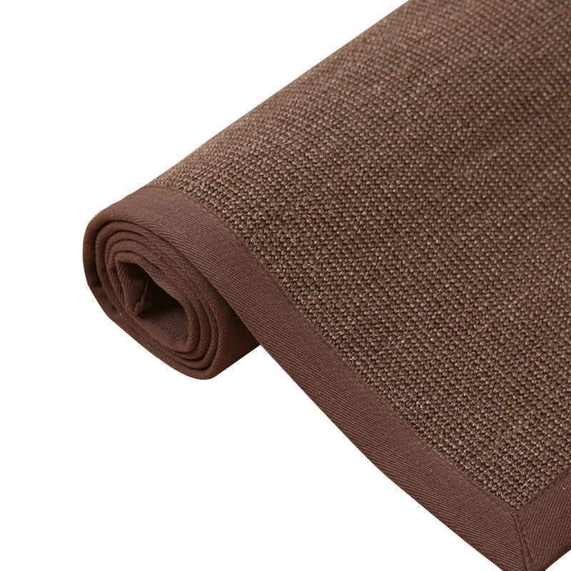 Einfacher mehrfarbiger Teppich aus Jute Lodge maschinenwaschbarer Innenraumteppich mit Rand für das Wohnzimmer
