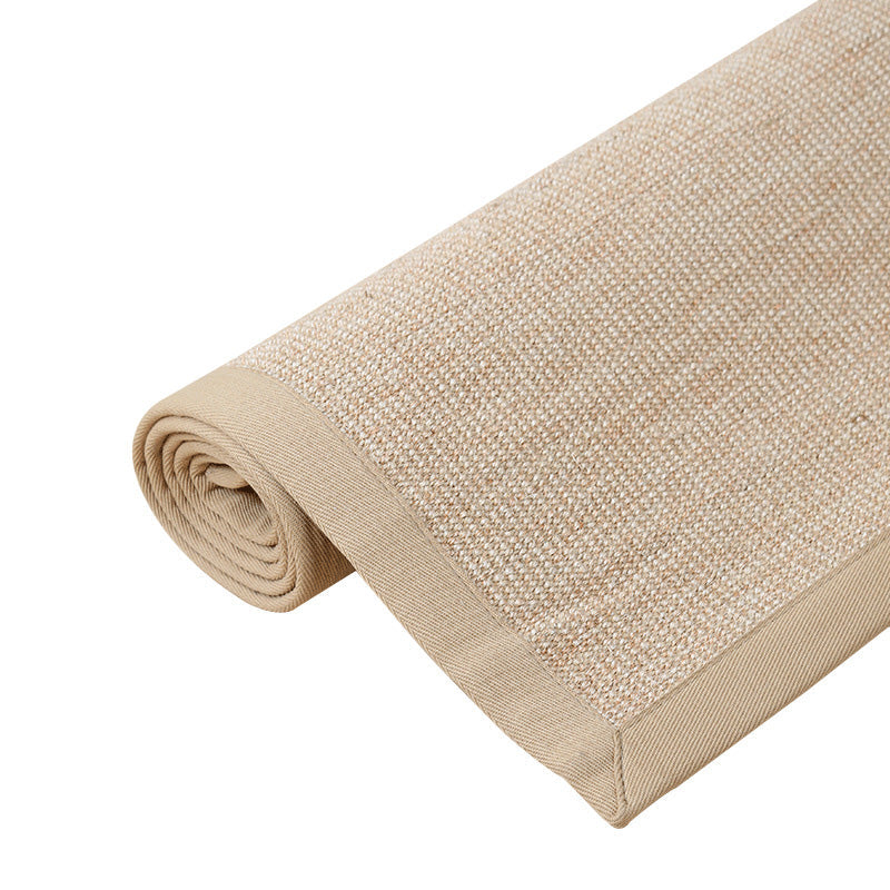 Einfacher mehrfarbiger Teppich aus Jute Lodge maschinenwaschbarer Innenraumteppich mit Rand für das Wohnzimmer