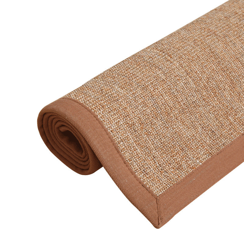 Einfacher mehrfarbiger Teppich aus Jute Lodge maschinenwaschbarer Innenraumteppich mit Rand für das Wohnzimmer