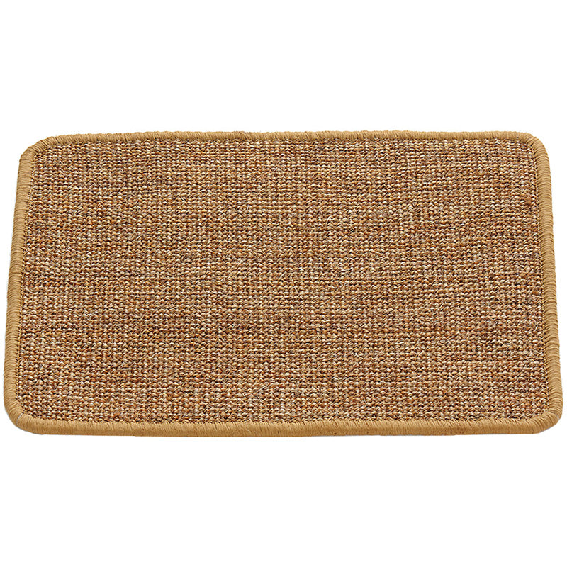 Rustikal Einfarbig Teppich Mehrfarbiger Jute Teppich Naturfaser Handgewebter Bereichsteppich mit Rand für Wohnzimmer