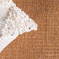 Rustikal Einfarbig Teppich Mehrfarbiger Jute Teppich Naturfaser Handgewebter Bereichsteppich mit Rand für Wohnzimmer