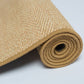 Rustikal Einfarbig Teppich Mehrfarbiger Jute Teppich Naturfaser Handgewebter Bereichsteppich mit Rand für Wohnzimmer