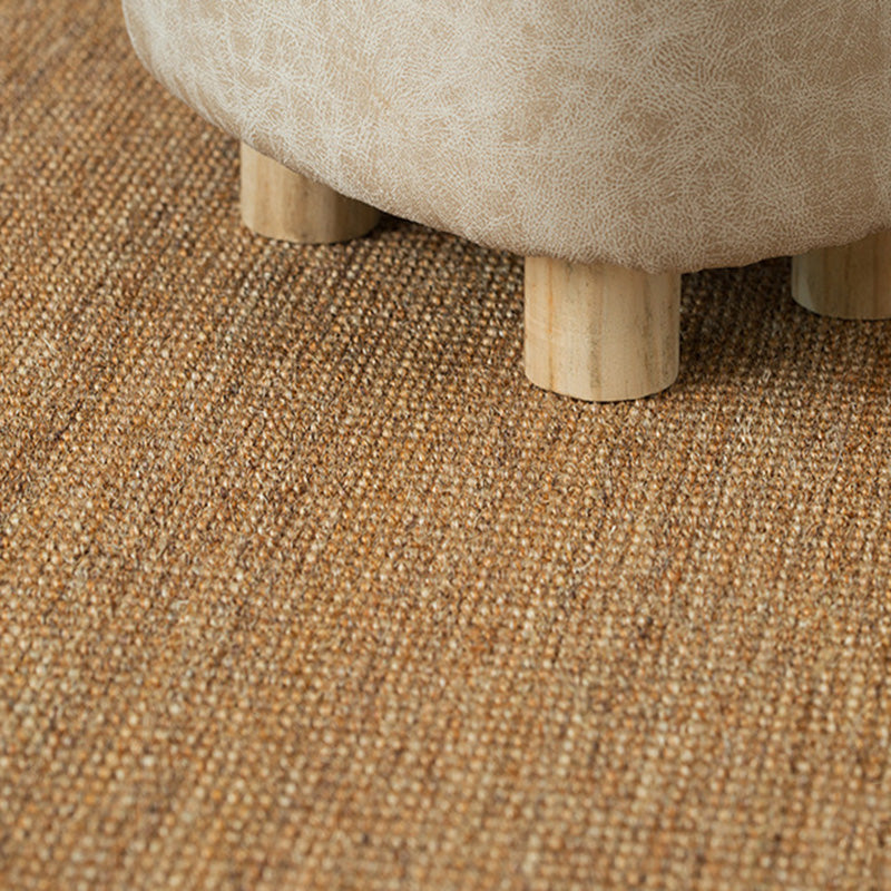 Rustikal Einfarbig Teppich Mehrfarbiger Jute Teppich Naturfaser Handgewebter Bereichsteppich mit Rand für Wohnzimmer