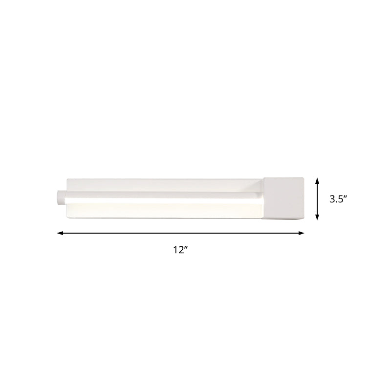 Frendorf | Verstellbare akrylfarbene lineare Wandleuchte Simplicity LED Schwarz/Weiß Wandmontierte Lampe, Warm/Weiß Licht