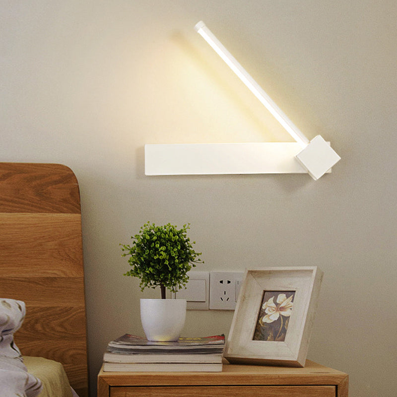 Frendorf | Verstellbare akrylfarbene lineare Wandleuchte Simplicity LED Schwarz/Weiß Wandmontierte Lampe, Warm/Weiß Licht