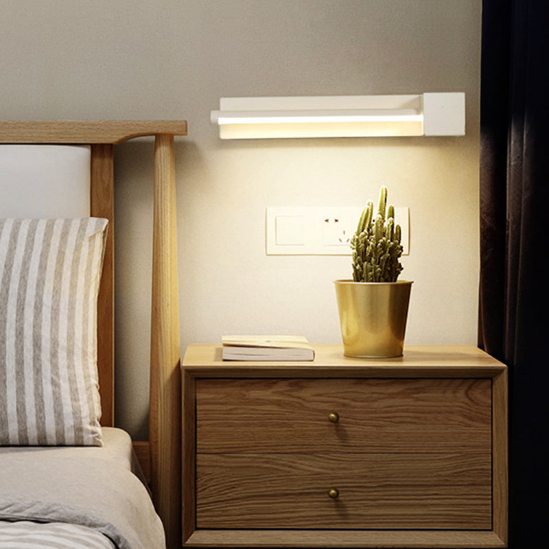 Frendorf | Verstellbare akrylfarbene lineare Wandleuchte Simplicity LED Schwarz/Weiß Wandmontierte Lampe, Warm/Weiß Licht