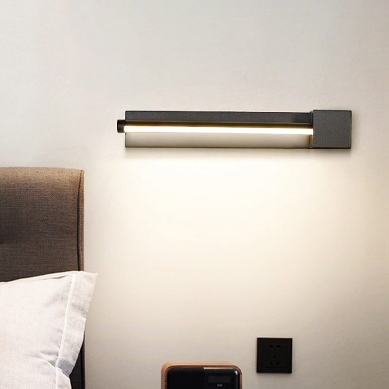 Frendorf | Verstellbare akrylfarbene lineare Wandleuchte Simplicity LED Schwarz/Weiß Wandmontierte Lampe, Warm/Weiß Licht