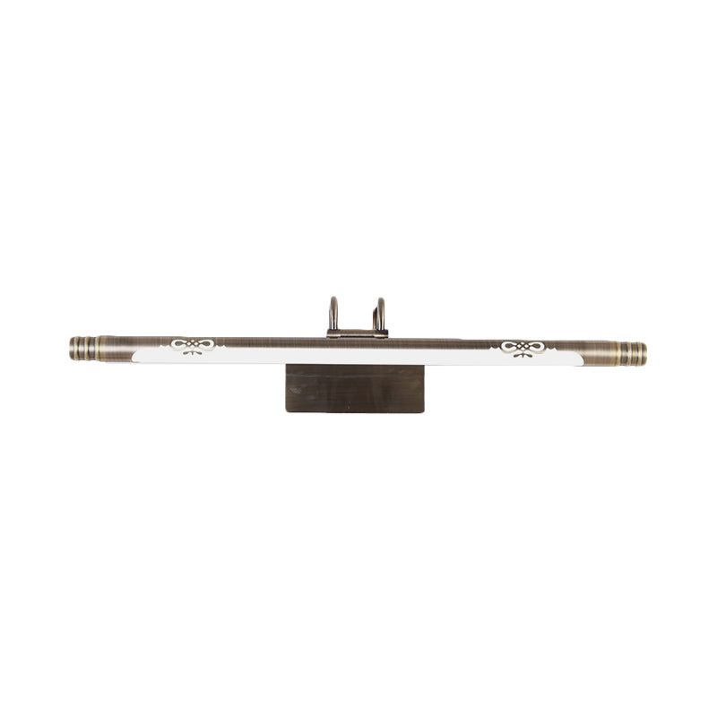 Frendorf | Tube Badezimmer Vanity Licht Klassisch Metall LED Bronze/Messing Wandlampe in Weiß/Warm Licht, 21"/26"/29" B