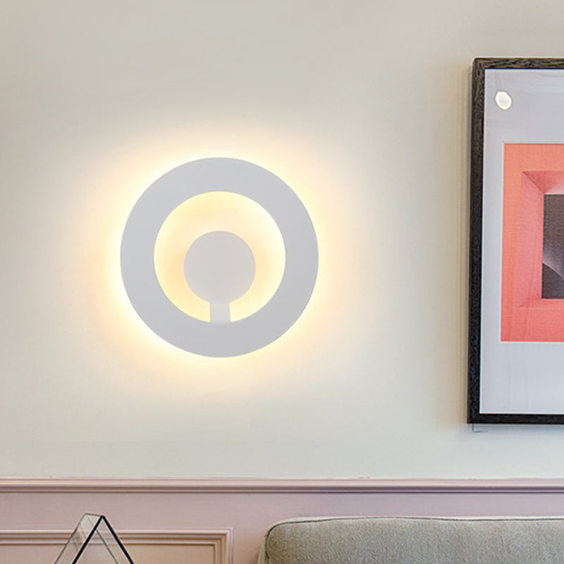 Schwarz/Weiß Super Dünne Wandleuchte Modern Acryl Wohnzimmer Wandbeleuchtung, Warm/Weiß Licht