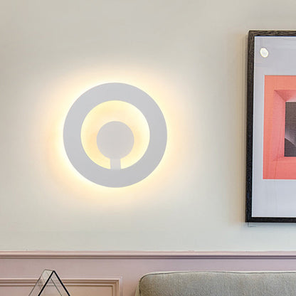 Schwarz/Weiß Super Dünne Wandleuchte Modern Acryl Wohnzimmer Wandbeleuchtung, Warm/Weiß Licht