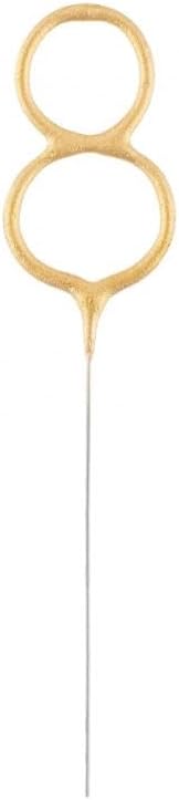 Frendorf | 8 Goldstück Weiße Wondercandle® Classic – Elegantes Set aus 8 weißen Kerzen mit goldenen Akzenten – Perfekt für besondere Anlässe, Feiern und Feiertagsdekoration