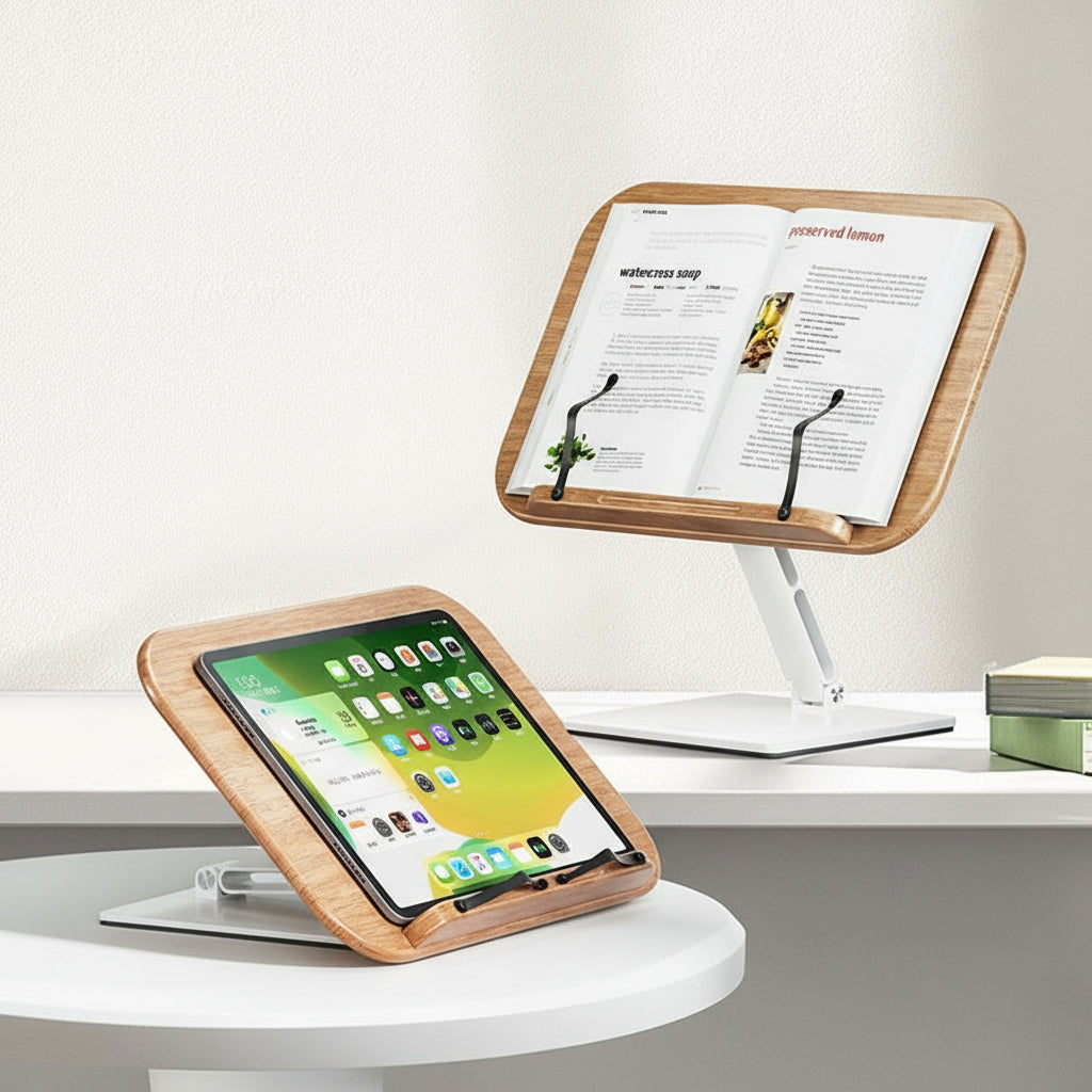 Frendorf | BG-2VB verstellbarer Laptop-Halter freihändig 360 Grad drehbarer Buchständer zum Lesen