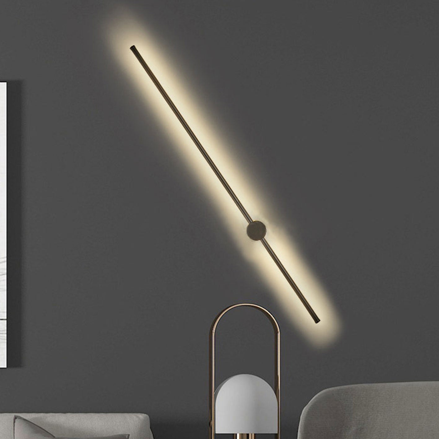 Frendorf | LumiAura LED Wandleuchte | Minimalistisches Design | Dimmbare Aluminium Wandlampe | Modernes Ambiente für Ihr Zuhause