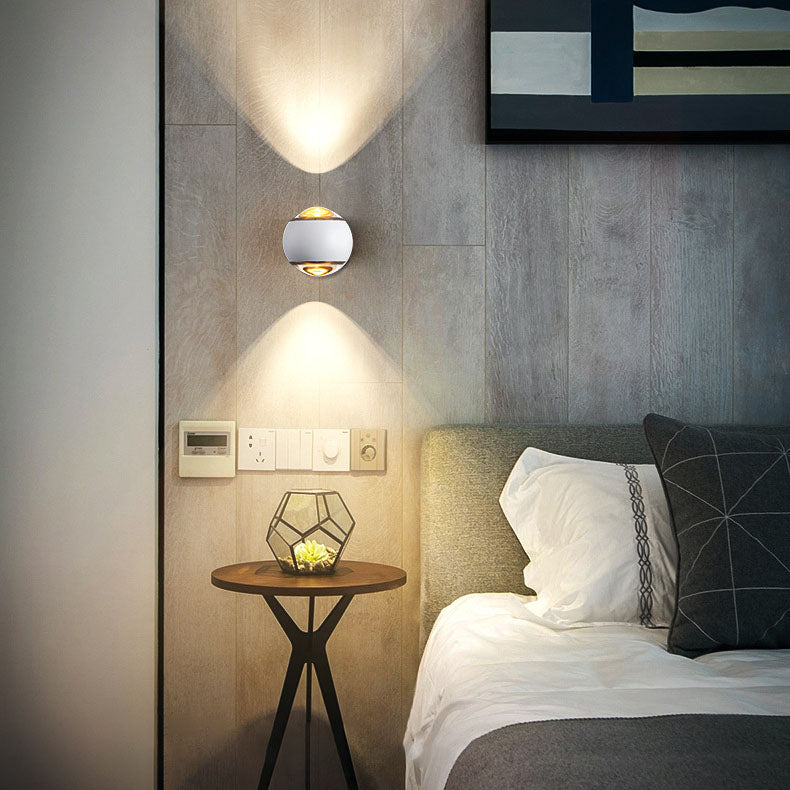 Frendorf | Arcano LED Wandleuchte | Nordic Design | Halbrundes Aluminium | Up-Down Beleuchtung für Schlafzimmer
