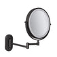 Frendorf | LumiMirror Schwarzer Wiederaufladbarer LED-Vergrößerungsspiegel | Make-up & Badezimmer | Elegantes Design