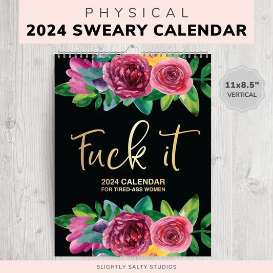 Frendorf | 2024 Wandkalender für müde Frauen, Fu-k It Fluchkalender Planer