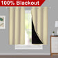 Klassische Blackout-Vorhänge mit Ösen – Thermisch isolierter, nicht bleichbarer Stoff für Wohnzimmer, Schlafzimmer, Küche, stilvolle Wohnkultur