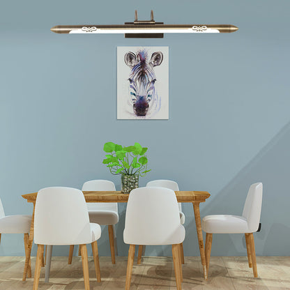 Frendorf | 20.5"/25.5"/28" W LED Bronze/Brass Wandlamp Klassisch Metall Linear Wandleuchte Lampe in Weiß/Warmlicht