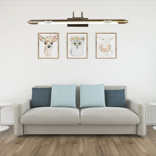 Frendorf | 20.5"/25.5"/28" W LED Bronze/Brass Wandlamp Klassisch Metall Linear Wandleuchte Lampe in Weiß/Warmlicht