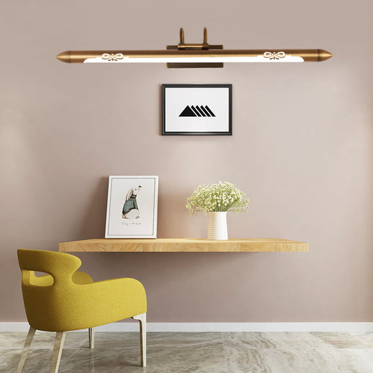 Frendorf | 20.5"/25.5"/28" W LED Bronze/Brass Wandlamp Klassisch Metall Linear Wandleuchte Lampe in Weiß/Warmlicht
