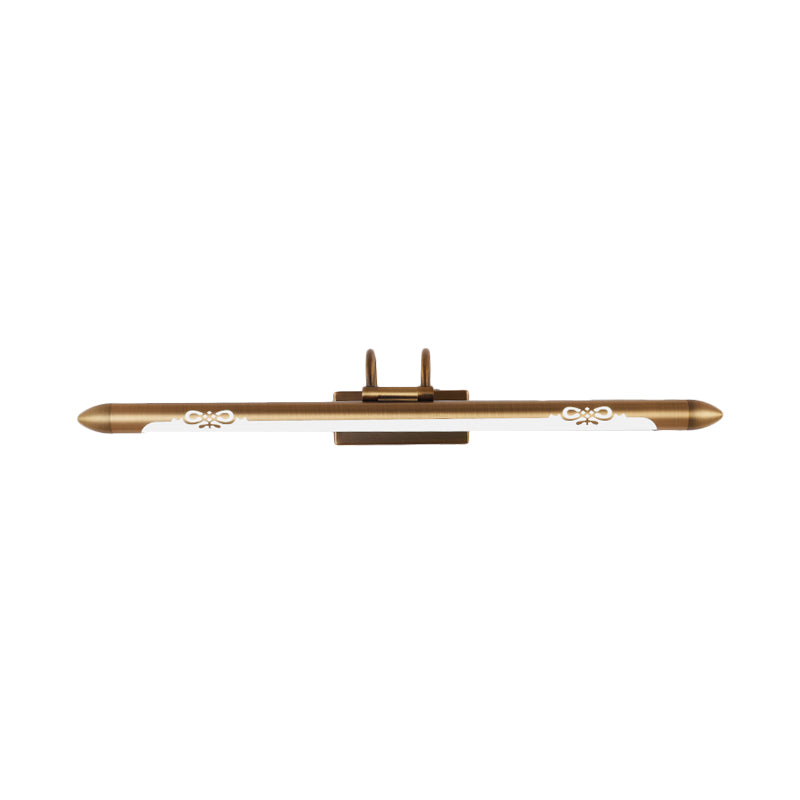 Frendorf | 20.5"/25.5"/28" W LED Bronze/Brass Wandlamp Klassisch Metall Linear Wandleuchte Lampe in Weiß/Warmlicht