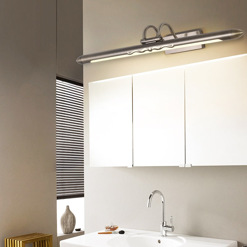 Frendorf | 20.5"/25.5"/28" W LED lineaire vanity wandlamp klassieke brons/ messing metalen muur gemonteerde lamp in wit/warm licht