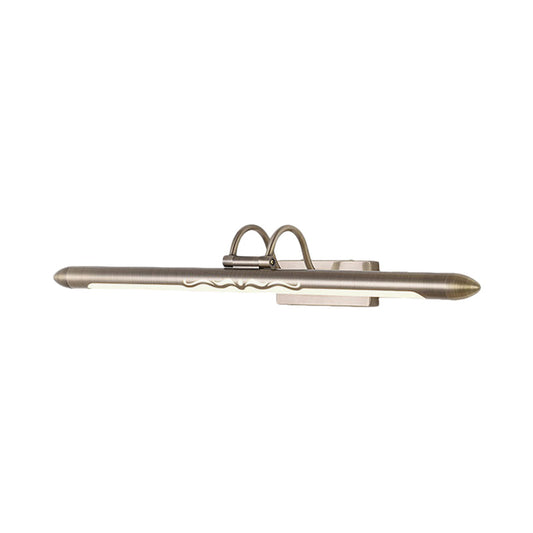 Frendorf | 20.5"/25.5"/28" W LED lineaire vanity wandlamp klassieke brons/ messing metalen muur gemonteerde lamp in wit/warm licht