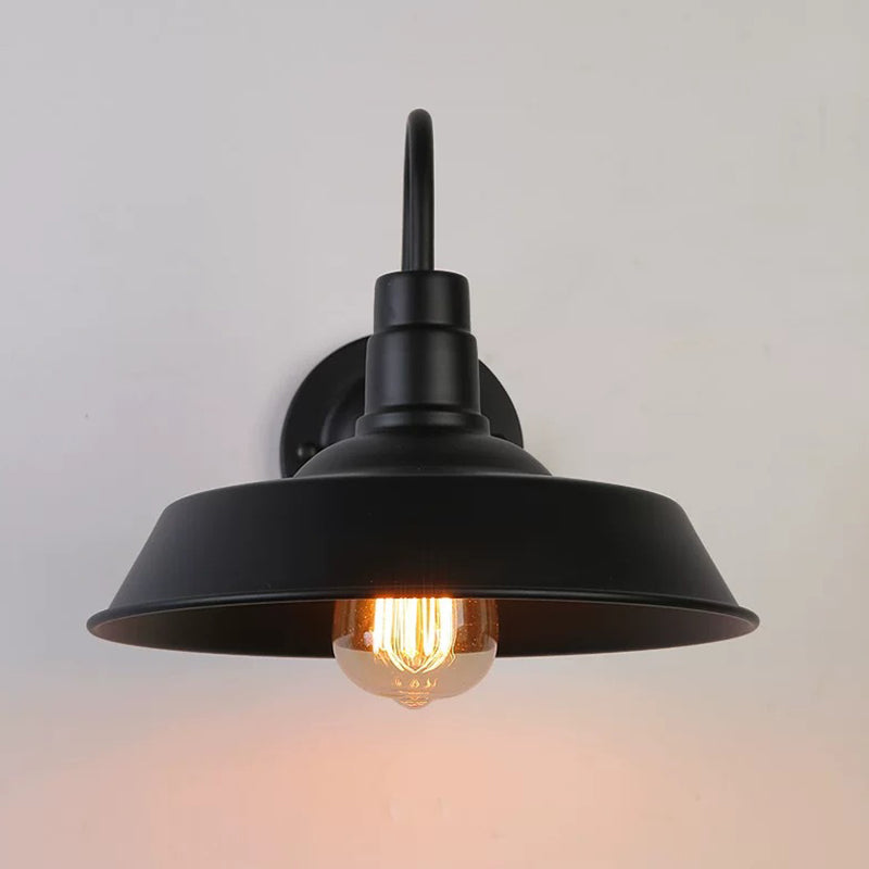 Frendorf | Einzelbirnen-Wandleuchte Vintage Topfdeckung Eisen Wandmontierte Lampe für Restaurant
