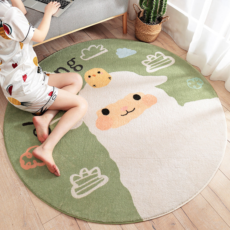Frendorf | Mooi Cartoon Gedrukt Tapijt Multi-Kleurige Lamswol Vloerkleed Wasbaar Antislip Gebiedstapijt voor Kinderkamer