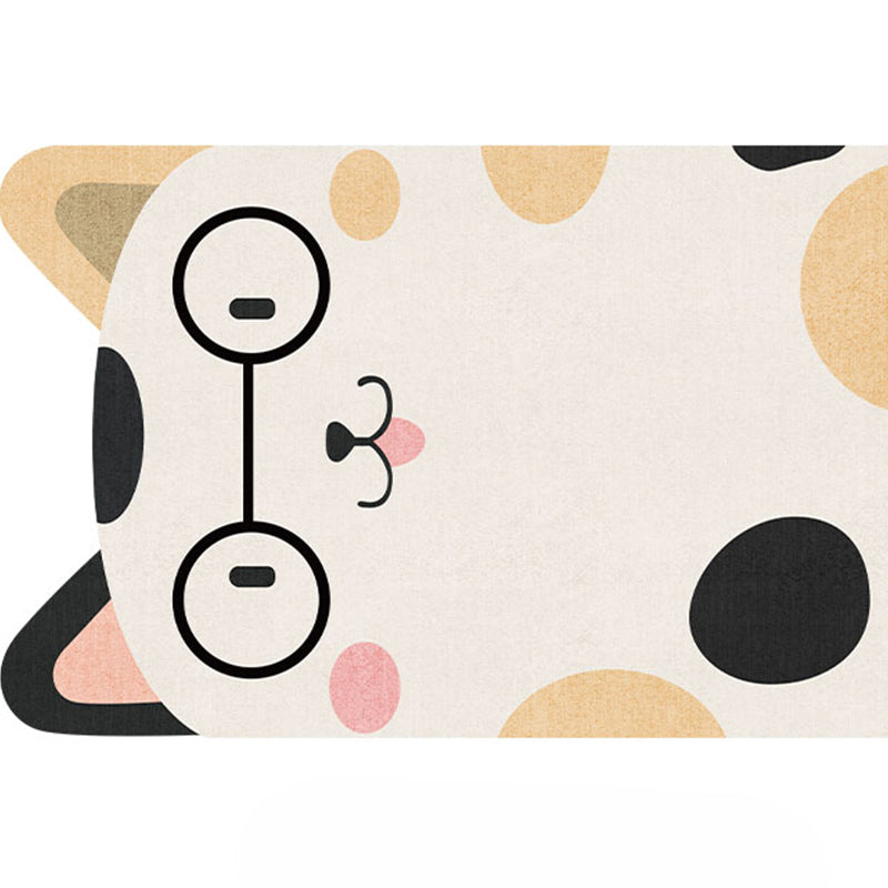 Designer Kinderzimmer Teppich Mehrfarbig Cartoon Tiermuster Teppich Baumwollmischung Rutschfeste Rückseite Teppich