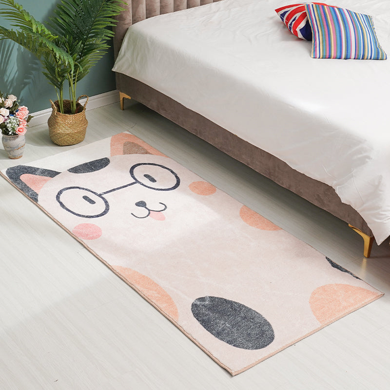 Designer Kinderzimmer Teppich Mehrfarbig Cartoon Tiermuster Teppich Baumwollmischung Rutschfeste Rückseite Teppich