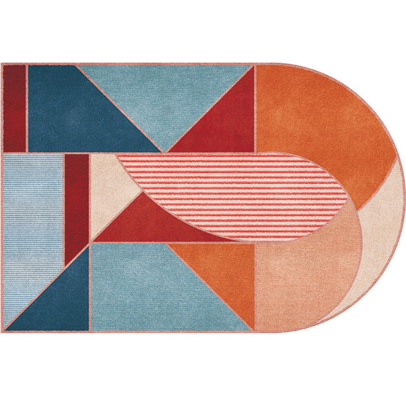 Frendorf | Eenvoudige Luxe Vloerkleed Multikleur Geometrisch Patroon Area Vloerkleed Gemakkelijk Onderhoud Huisdiervriendelijk Binnen Vloerkleed voor Woonkamer