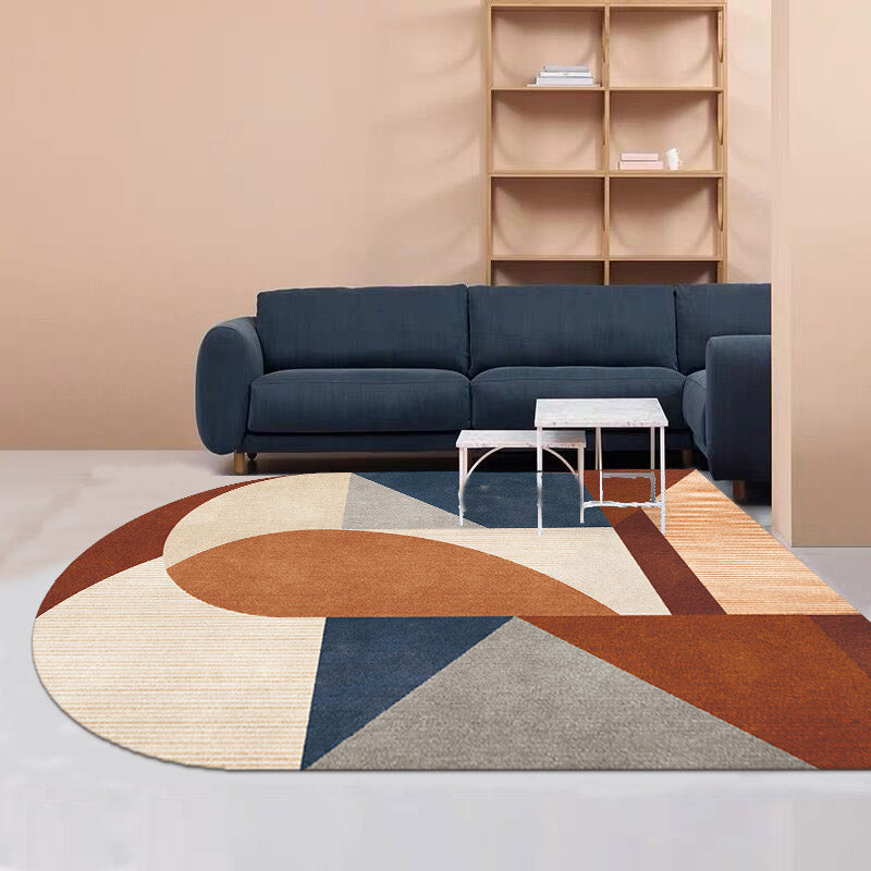 Frendorf | Eenvoudige Luxe Vloerkleed Multikleur Geometrisch Patroon Area Vloerkleed Gemakkelijk Onderhoud Huisdiervriendelijk Binnen Vloerkleed voor Woonkamer