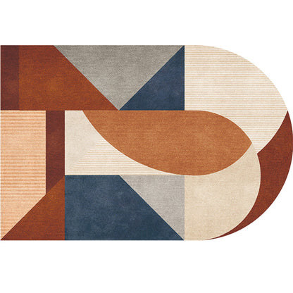 Frendorf | Eenvoudige Luxe Vloerkleed Multikleur Geometrisch Patroon Area Vloerkleed Gemakkelijk Onderhoud Huisdiervriendelijk Binnen Vloerkleed voor Woonkamer