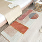 Einfacher Western-Teppich Mehrfarbiger Patchwork-Teppich für den Innenbereich Rutschfeste Rückseite Pflegeleichter Teppich für das Schlafzimmer