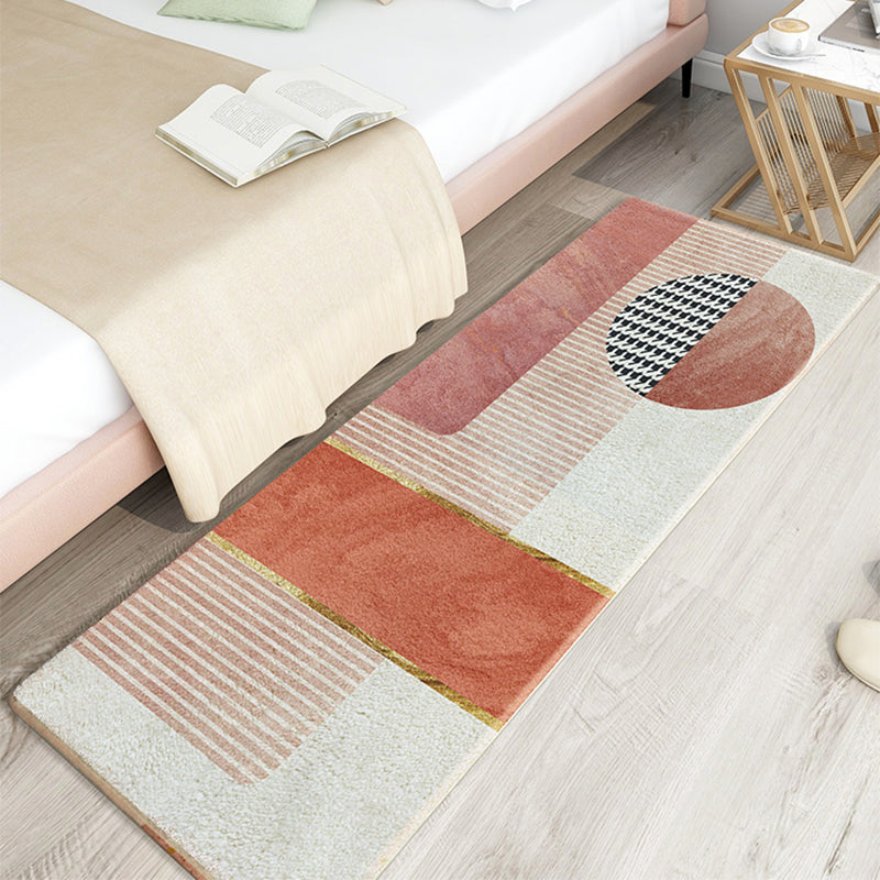 Einfacher Western-Teppich Mehrfarbiger Patchwork-Teppich für den Innenbereich Rutschfeste Rückseite Pflegeleichter Teppich für das Schlafzimmer