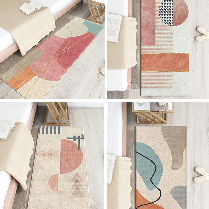 Einfacher Western-Teppich Mehrfarbiger Patchwork-Teppich für den Innenbereich Rutschfeste Rückseite Pflegeleichter Teppich für das Schlafzimmer