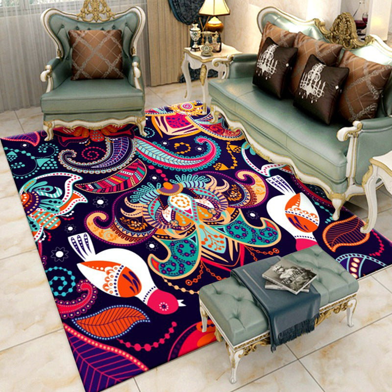 Americana Wohnzimmerteppich Mehrfarbiger Southwestern-Druckteppich Polypropylen Rutschfest Maschinenwaschbarer Teppich