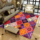 Americana Wohnzimmerteppich Mehrfarbiger Southwestern-Druckteppich Polypropylen Rutschfest Maschinenwaschbarer Teppich
