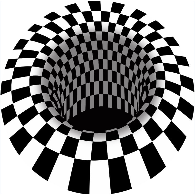 Mehrfarbiges Wohnzimmerteppich Funky 3D Geometrischer Innenraumteppich Synthetik Rutschfeste Unterseite Waschbarer Teppich